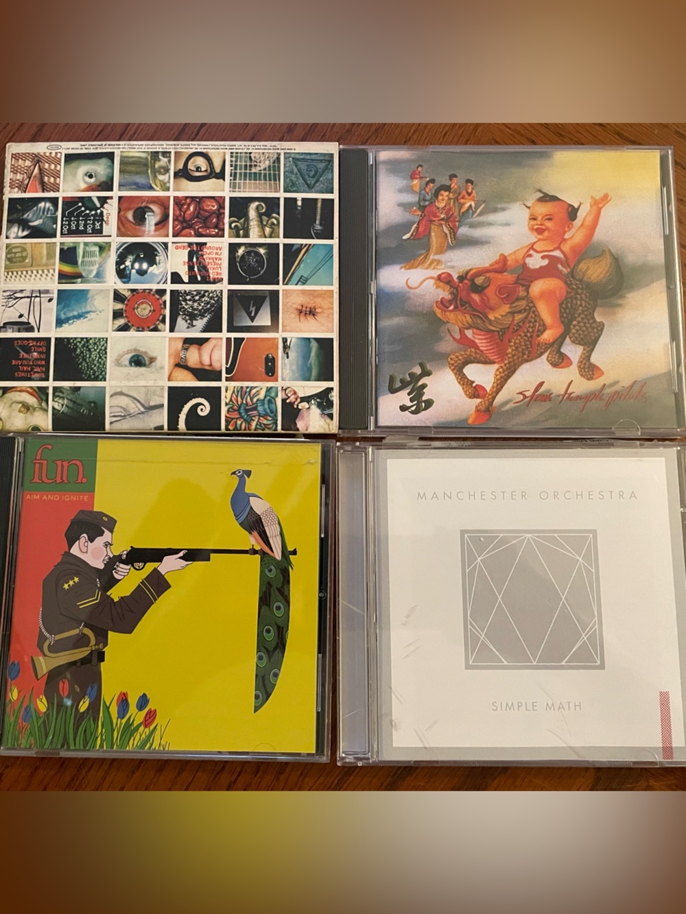 Lot of 4 CD Albums - Colorful Covers (Yellow, White, Multicolor, Cream)